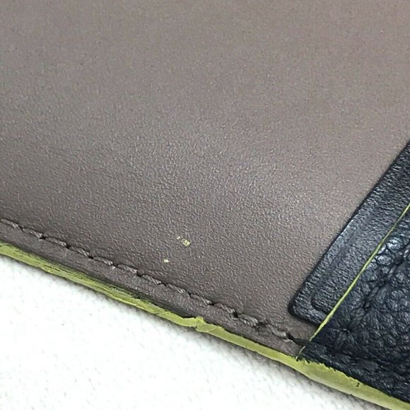 Authentic LOUIS VUITTON List with Strap Clutch bag Leather Gray Based/Navy - Picture 2 of 12